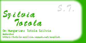 szilvia totola business card